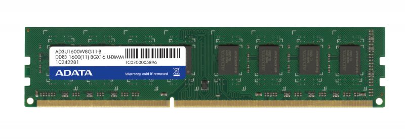 8GB DDR3 1600MHz CL11 ADATA retail - obrázek produktu