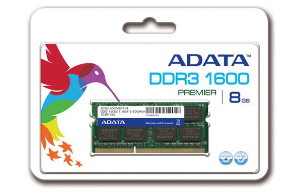 SO-DIMM 8GB DDR3 1600MHz CL11 ADATA - obrázek č. 1