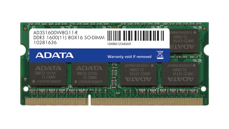 SO-DIMM 8GB DDR3 1600MHz CL11 ADATA - obrázek produktu