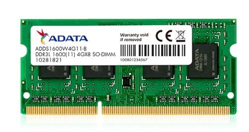 Adata/ SO-DIMM DDR3L/ 4GB/ 1600MHz/ CL11/ 1x4GB - obrázek produktu