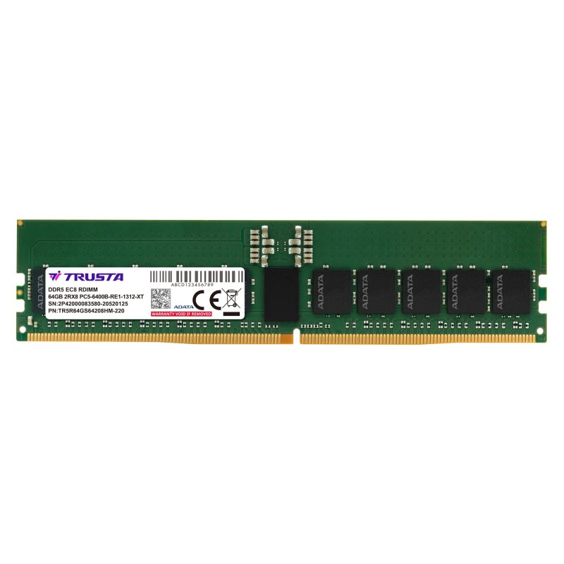 64GB DDR5-6400MHz ADATA TRUSTA CL52 ECC Reg - obrázek produktu