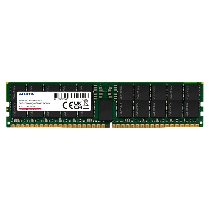 64GB DDR5-5600MHz ADATA R-DIMM CL46 ECC Reg - obrázek produktu