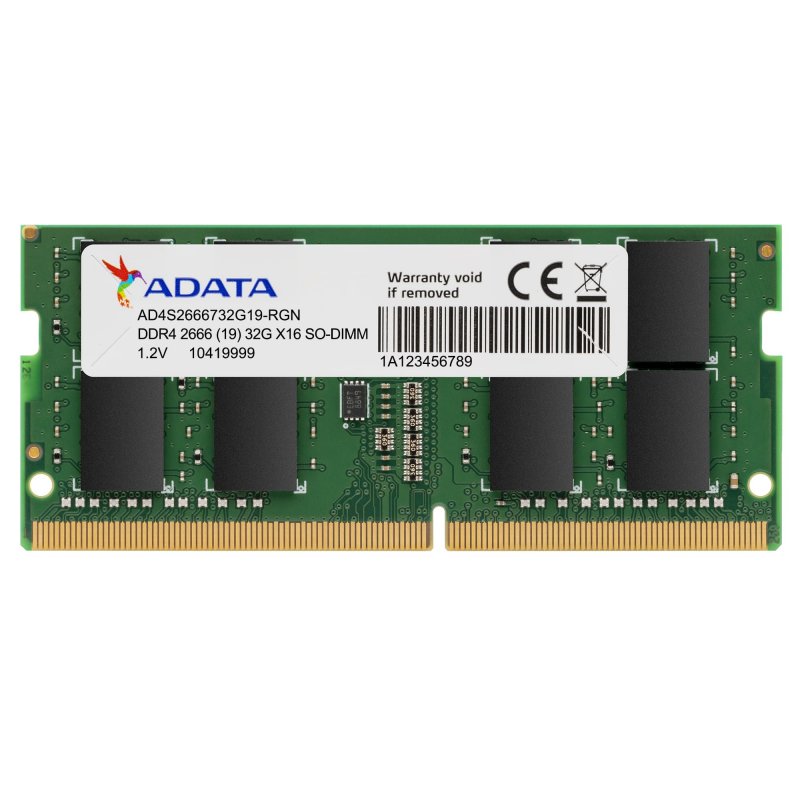 SO-DIMM 4GB DDR4-2666MHz ADATA 512x8 CL19 - obrázek produktu