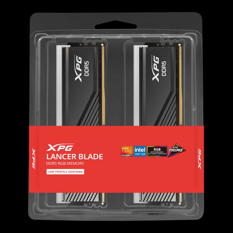 Adata Lancer BLADE / DDR5 / 32GB / 6000MHz / CL30 / 2x16GB / RGB / Black - obrázek č. 1