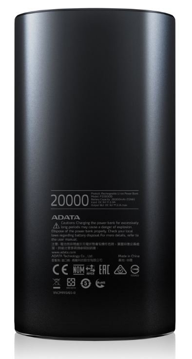 ADATA P20000D Power Bank 20000mAh černá - obrázek č. 2