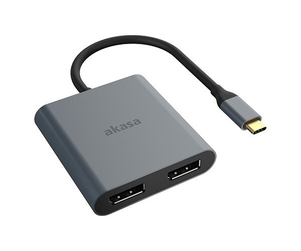 AKASA - adaptér USB Type-C na 2 x DP, 4K - obrázek produktu