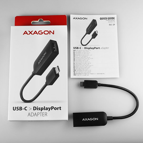 AXAGON RVC-DP, USB-C -> DisplayPort redukce /  adaptér, 4K/ 60Hz - obrázek č. 6