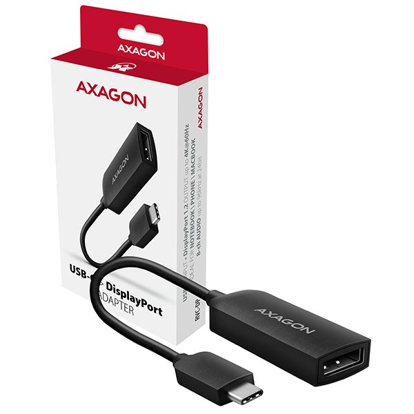 AXAGON RVC-DP, USB-C -> DisplayPort redukce /  adaptér, 4K/ 60Hz - obrázek produktu