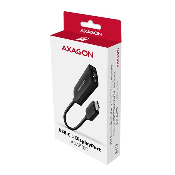 AXAGON RVC-DP, USB-C -> DisplayPort redukce /  adaptér, 4K/ 60Hz - obrázek č. 7