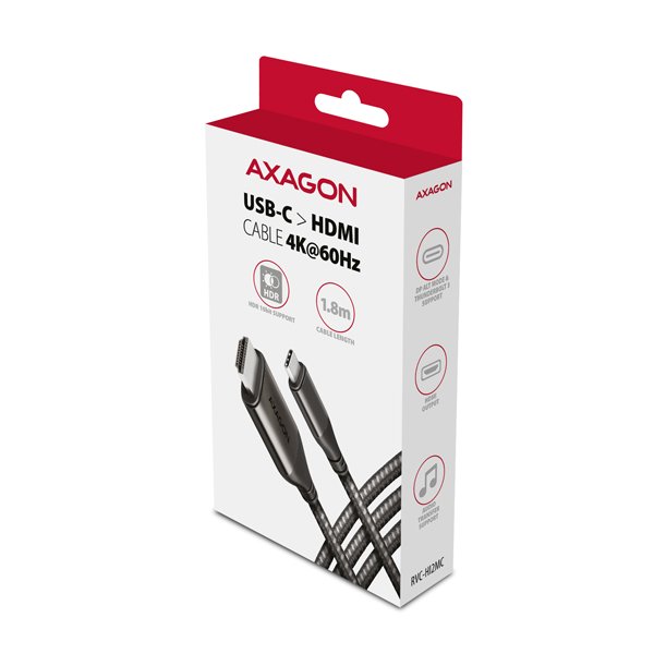 AXAGON RVC-HI2MC, USB-C -> HDMI 2.0a redukce /  kabel 1.8m, 4K/ 60Hz HDR10 - obrázek č. 9