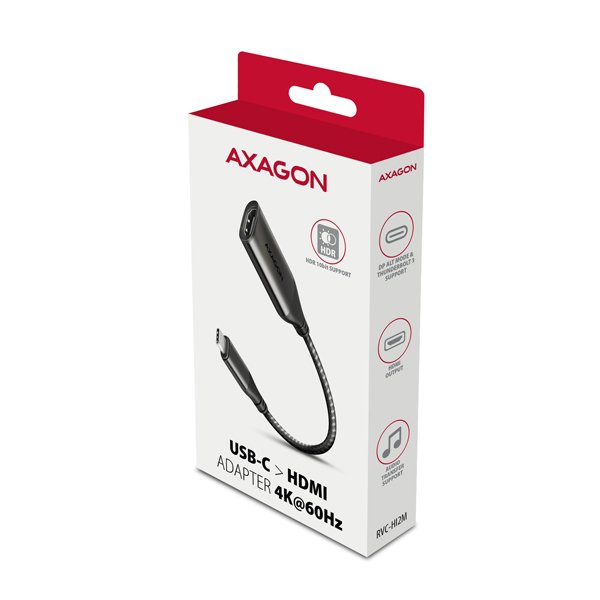 AXAGON RVC-HI2M, USB-C -> HDMI 2.0a redukce /  adaptér, 4K/ 60Hz HDR10 - obrázek č. 9