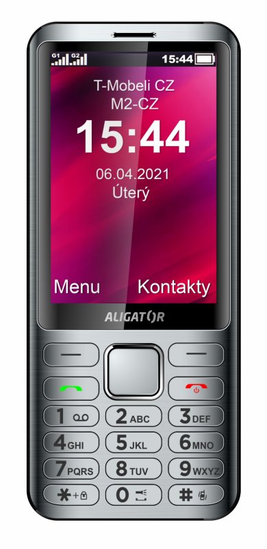 ALIGATOR D950 Dual sim stříbrný - obrázek č. 2
