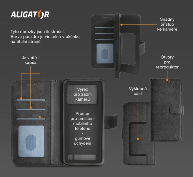 ALIGATOR Pouzdro Flexibook vel.5"-5,5", hnědé - obrázek č. 6