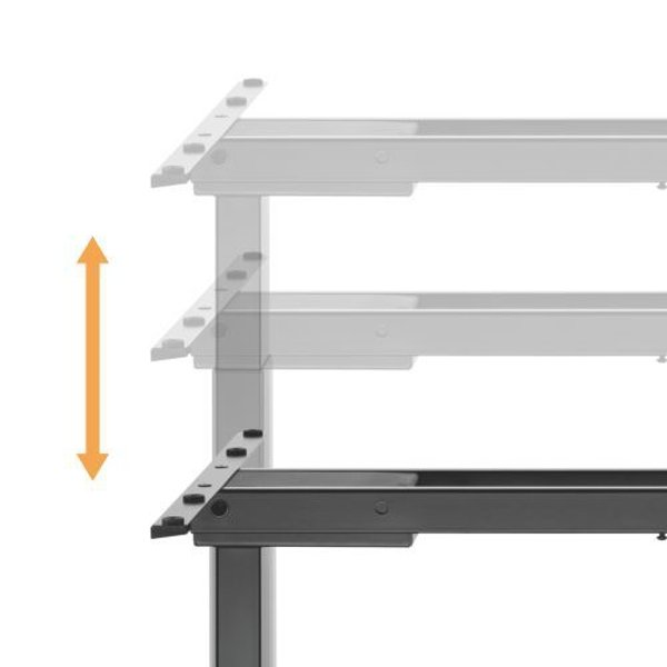 Výškově stavitelná stolová podnož Brateck M08-23DE 2 motory rozsah 620-1280 mm nosnost 100 kg - obrázek č. 5