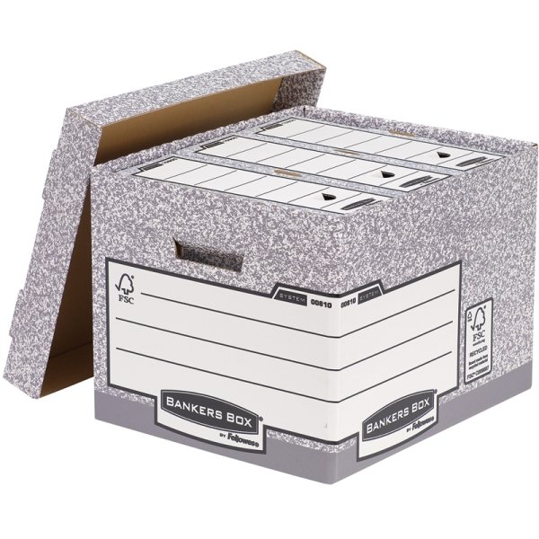Archivační kontejner Fellowes Bankers Box FAST Fold, samostatné víko (10ks) - obrázek č. 1