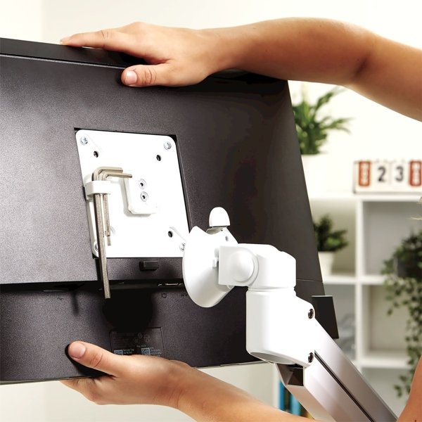 Držák monitoru Fellowes TALLO 2 ramena vedle sebe bílý - obrázek č. 8