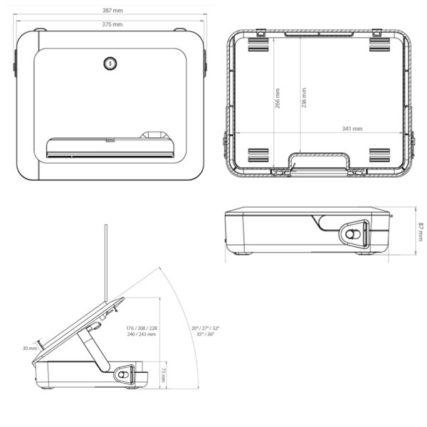 Kufřík a podložka pod notebook Fellowes BREYTA bílý - obrázek č. 8