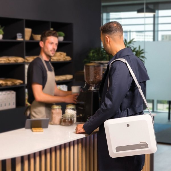 Kufřík a podložka pod notebook Fellowes BREYTA bílý - obrázek č. 3
