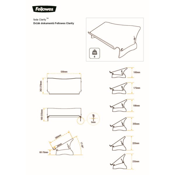 Držák dokumentů Fellowes Clarity - obrázek č. 9