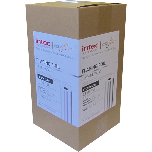 INTEC tonerová efektová fólie na roli 320 mm x 300 m metalická stříbrná 3" - obrázek č. 2