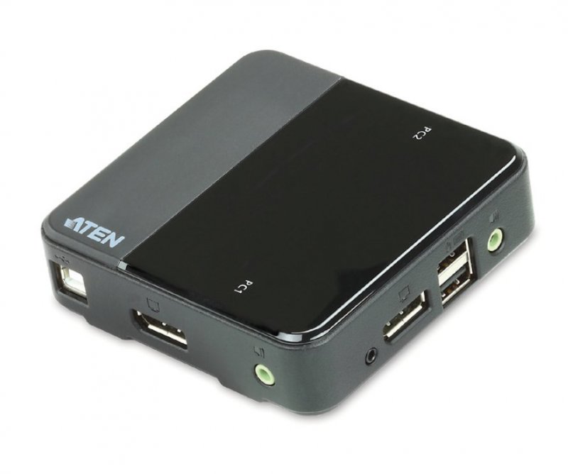 ATEN 2 port DisplayPort KVM USB, audio, včetně kab - obrázek produktu