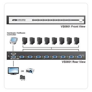 ATEN 8-Port VGA Video/ Audio switch 8:1, DO, rack - obrázek produktu