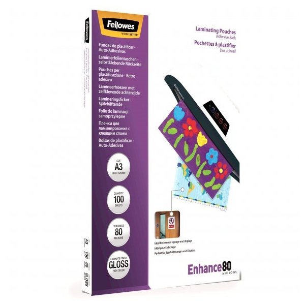 Laminovací fólie Fellowes A3 80 mic samolepící - obrázek č. 1