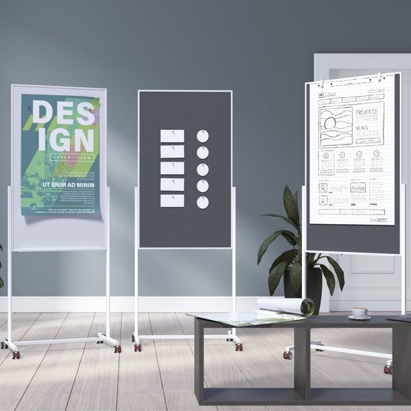 Magnetoplan mobilní Design-Multifunkční tabule 3-v-1 - obrázek č. 6
