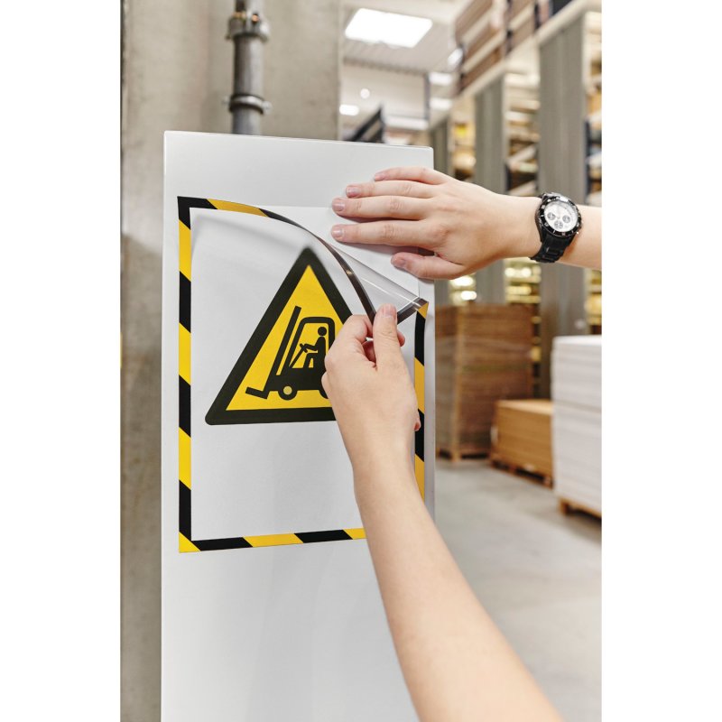 Magnetoplan Magnetofix magnetický rámeček A4 bezpečnostní žluto-černý (5ks) - obrázek č. 2