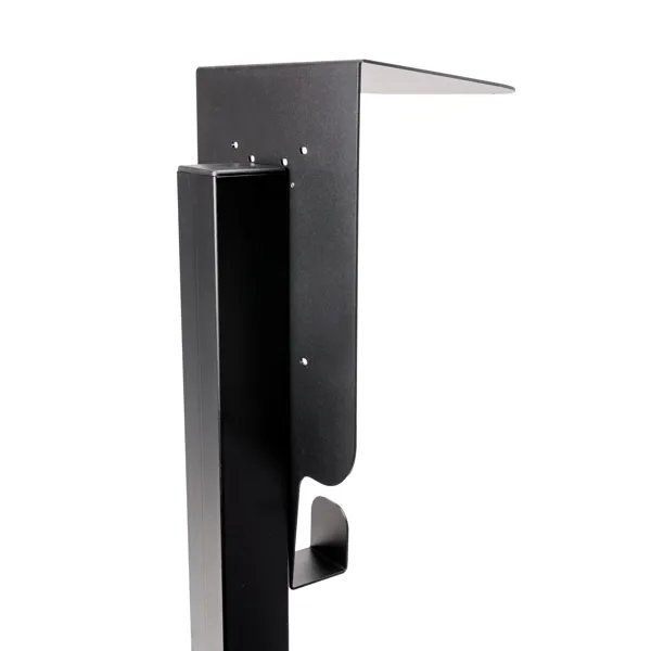Platinet univerzální stojan se stříškou PEVSTANDUNI pro Wallboxy, pozink, držák kabelu, 130cm, černá - obrázek č. 5