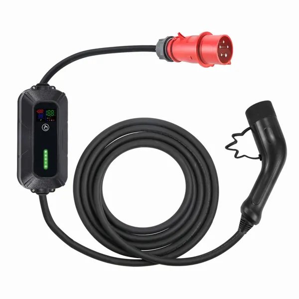 Platinet přenosná EV nabíječka PPC7M11 11kW (16A), CEE 5-pin / Type 2, délka 7m, Home Line, s adaptérem, černá - obrázek č. 2