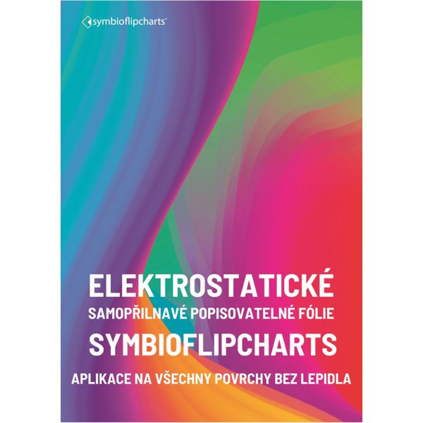 Popisovatelné fólie elektrostatické Symbioflipcharts 500x700 mm oranžové - obrázek č. 2