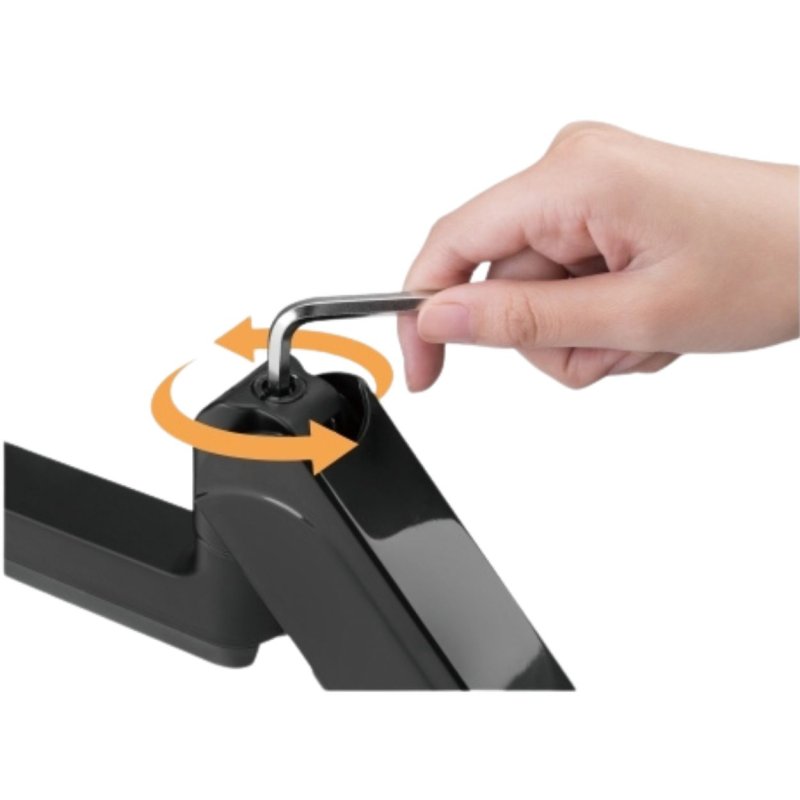 Držák monitoru Brateck LDT48-C024 dvě ramena vedle sebe na tyčovém držáku plynová vzpěra - obrázek č. 4