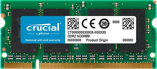 SO-DIMM 2GB DDR2-800 MHz Crucial CL6 - obrázek produktu