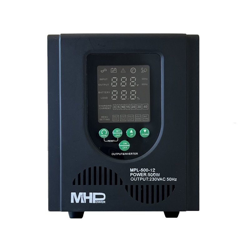 Záložní zdroj MHPower MPL-500-12, UPS, 500W, čistý - obrázek č. 1