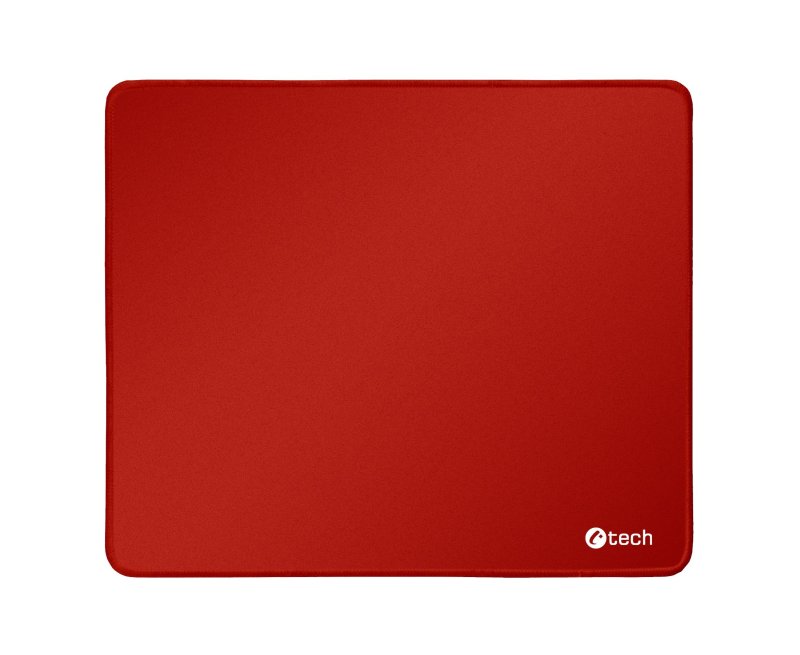 Podložka pod myš C-TECH MP-01, červená, 320x270x4mm, obšité okraje - obrázek produktu