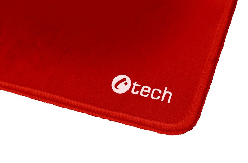 Podložka pod myš C-TECH MP-01, červená, 320x270x4mm, obšité okraje - obrázek č. 1