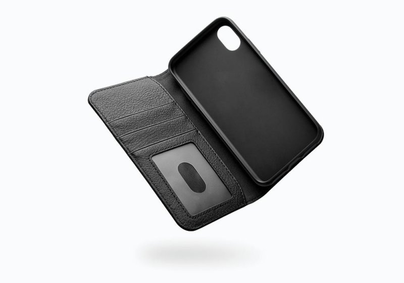 CYGNETT iPhone X Leather Wallet Case in Black - obrázek č. 1