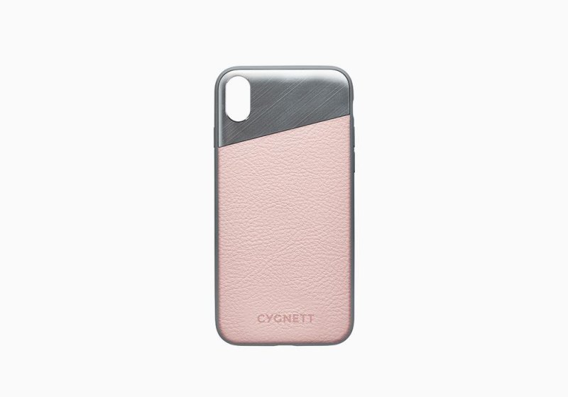 CYGNETT iPhone X Leather Case in Pink Sand - obrázek č. 1