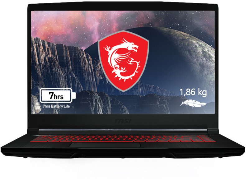 Notebook MSI GF63 THIN 11SC-028FR 15,6" / Intel Core i7-11800H / 512GB / 16GB / NVIDIA GeForce GTX 1650 /W11H (předváděc - obrázek produktu