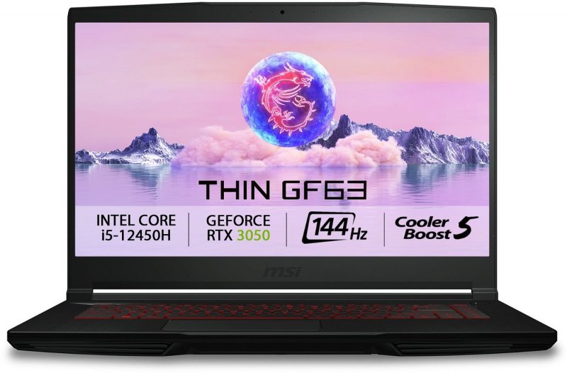 Notebook MSI THIN GF63 12UCX-682XFR 15,6" / Intel Core i5-12450H / 512GB / 8GB / NVIDIA GeForce RTX 2050 /W11H (předváděcí NB) - obrázek produktu