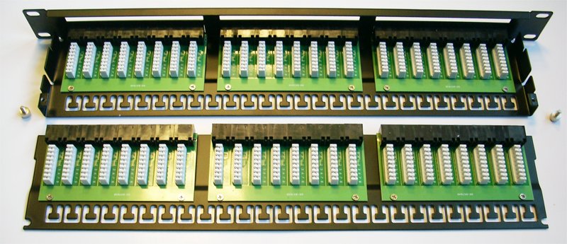 DATACOM Patch panel 48p. Cat5e 1U BK 8x6p. Modul, UTP, 19" - obrázek č. 5