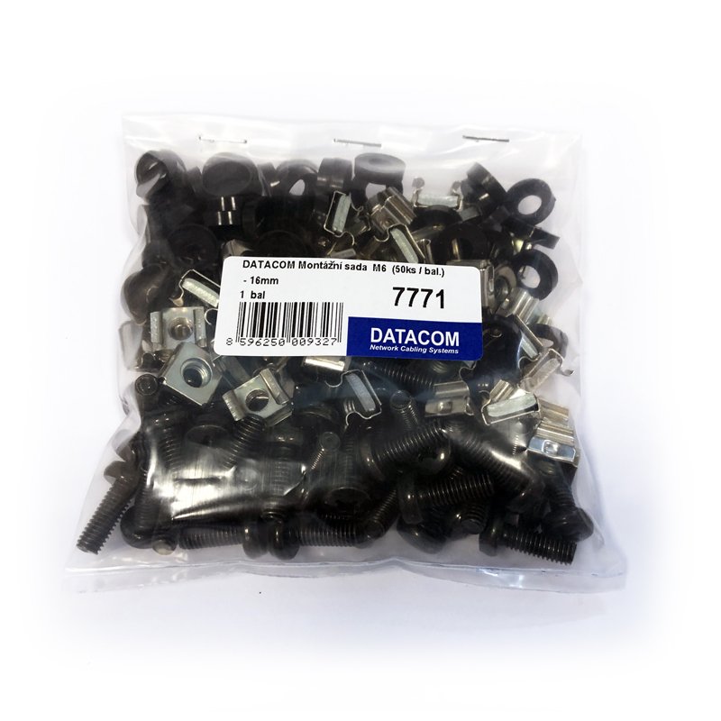 Montážní sada  M6  (50ks  /  bal.) - 16mm BLACK - obrázek č. 1