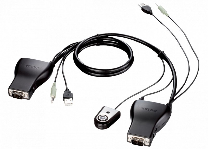 D-Link 2-Port USB KVM Switch with Audio Support - obrázek produktu