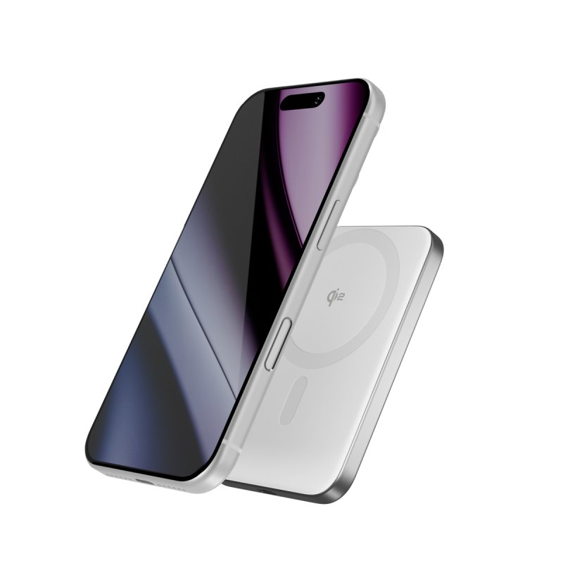 Epico Qi2 5000mAh Alu Mag+ PowerBanka EM51 - stříbrná - obrázek č. 1