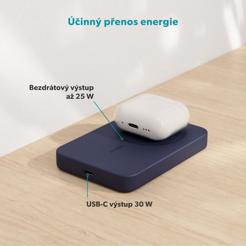 Epico Qi2 25W 10000mAh Mag+ powerbanka EM75 -  modrá - obrázek č. 6