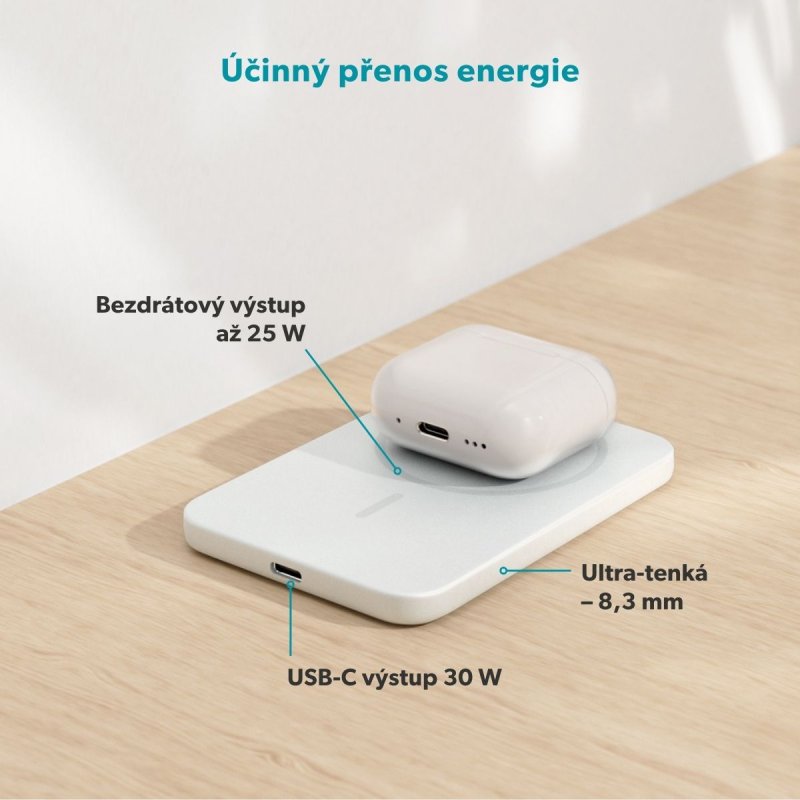 Epico Qi2 25W 5000mAh Mag+ powerbanka EM55 - stříbrná - obrázek č. 6