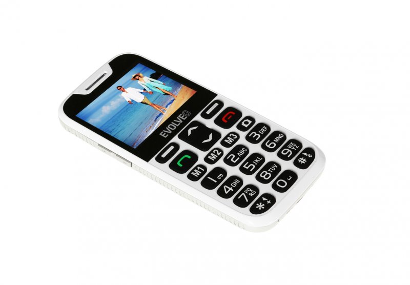EVOLVEO EasyPhone XD, mobilní telefon pro seniory s nabíjecím stojánkem (bílá barva) - obrázek č. 3
