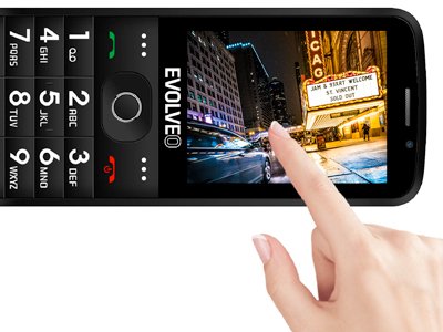 EVOLVEO EasyPhone AD, chytrý mobilní telefon pro seniory s nabíjecím stojánkem (černá barva) - obrázek č. 1