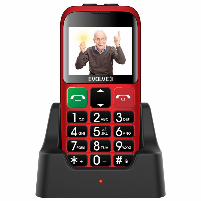 EVOLVEO EasyPhone EB, mobilní telefon pro seniory, červená - obrázek produktu